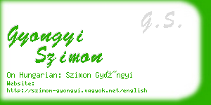 gyongyi szimon business card